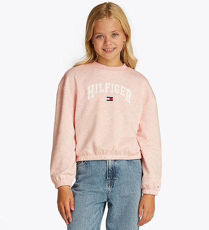 Tommy Hilfiger Sweatshirt - Varsity - Coral Ice Heather Ed