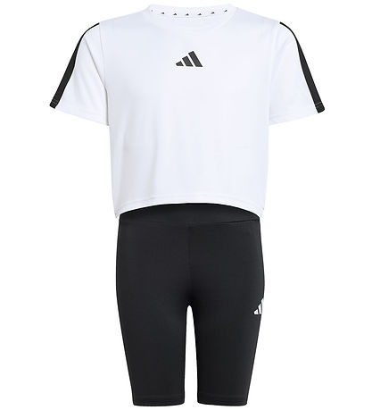 adidas Performance Shorts Set - JG TR-ES 3S - White/Black