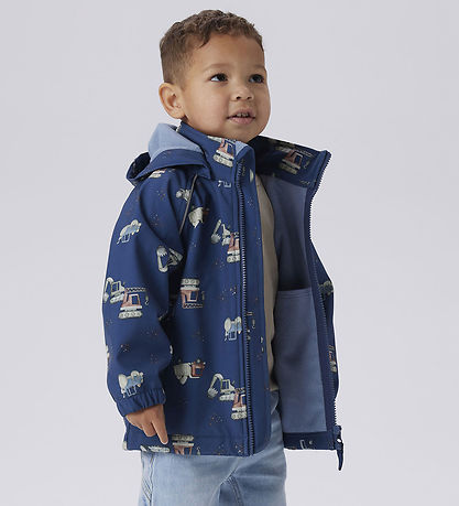 Name It Softshell Jacket w. Fleece - NmmAlfa08 - Sargasso Sea/Wo
