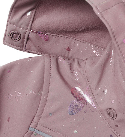 Name It Softshelljacka m. Fleece - NmfAlfa08 - Elderberry/SMÖR