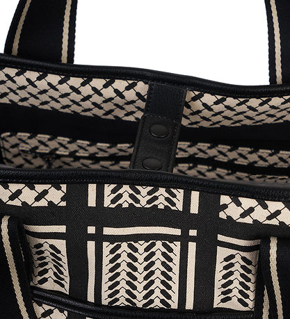 Lala Berlin Shopper - East West - Heritage Stripe Black