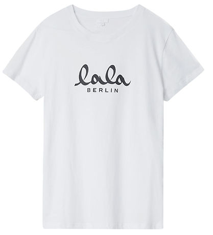 Lala Berlin Stuttermabolur - Cara - Hvítur M. Svart
