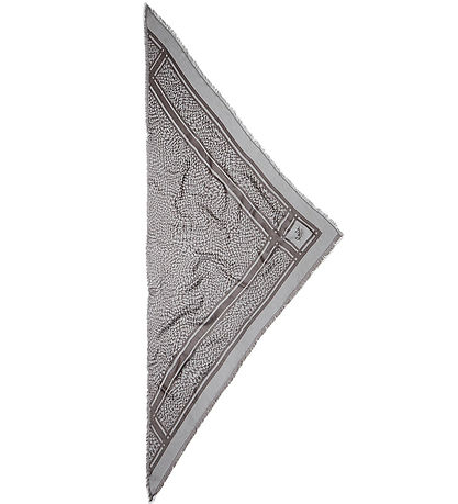 Lala Berlin Scarf - Triangle Tilda - Swoosh Light Blue/Brown