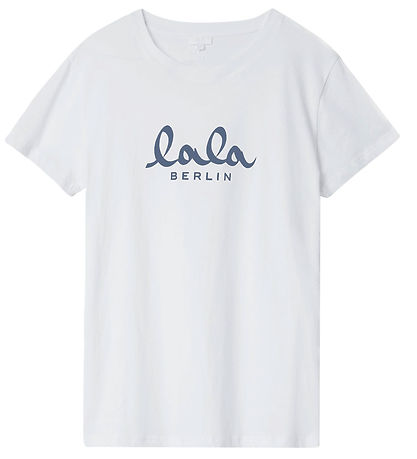 Lala Berlin Stuttermabolur - Cara - Hvítur M. Blár