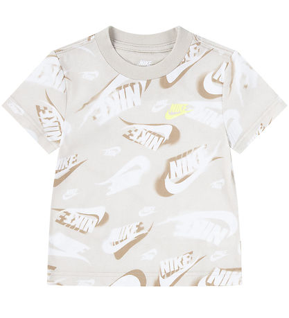 Nike Stuttbuxnasett - Stuttermabolur/Stuttbuxur - Fallhlíf Drapp