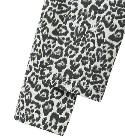 Name It Leggings - NkfVivian - Light Grey Melange/Leo