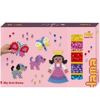 Hama Maxi Bead Set - 900 pcs + 3 Plates - Princess