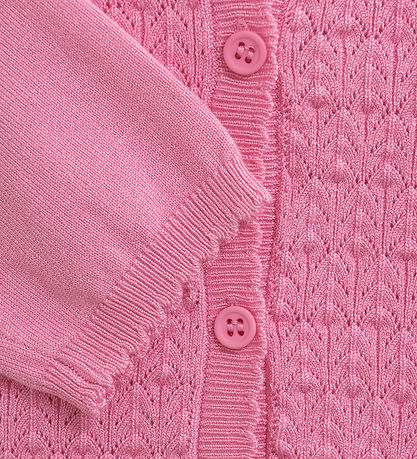 Creamie Cardigan - Prjónað - Pointelle - Rósablóm