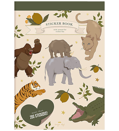 Konges Sløjd Stickers - A Sticker A Day - 200+ pcs - Tiger