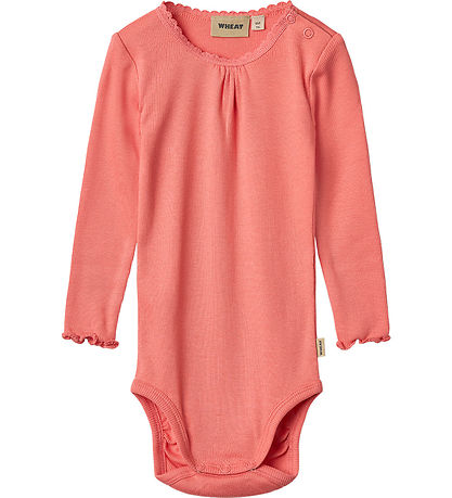 Wheat Bodysuit L/æ - Rib - Lotta - Light Coral