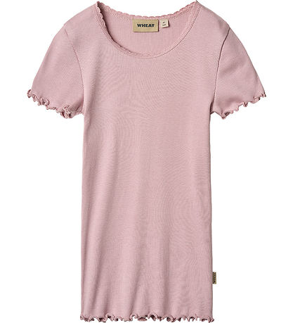 Wheat Stuttermabolur - Rib - Katie - Lavender Mist
