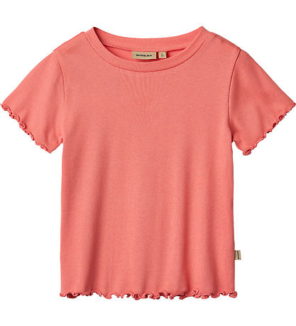 Wheat Stuttermabolur - Rib - Irene - Light Coral