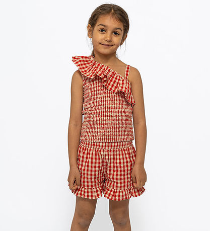 The New Shorts - TnNally - Poppy Red Check