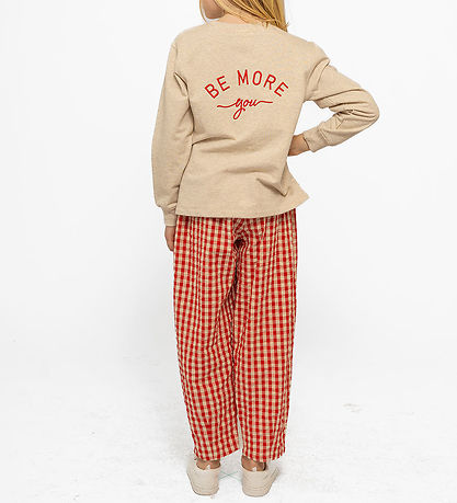 The New Trousers and Scrunchie - TnNally - Poppy Red Check