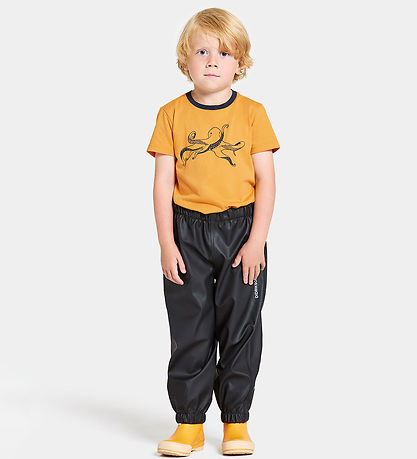 Didriksons Rain Pants - PU - Midjeman - Black