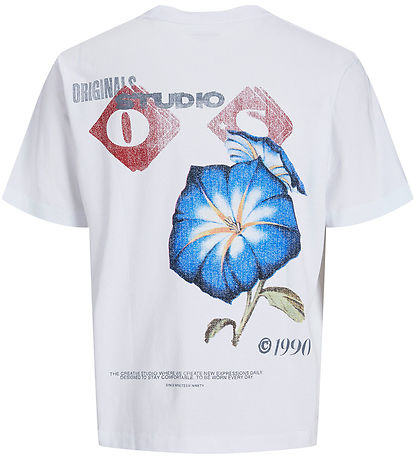 Jack & Jones Stuttermabolur - JorRetiro - Bright White