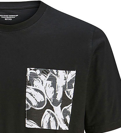 Jack & Jones Stuttermabolur - JorSplit - Svart
