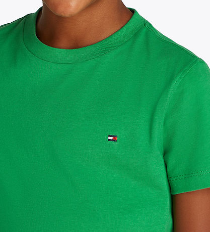 Tommy Hilfiger Stuttermabolur - Essential - Geislandi Green