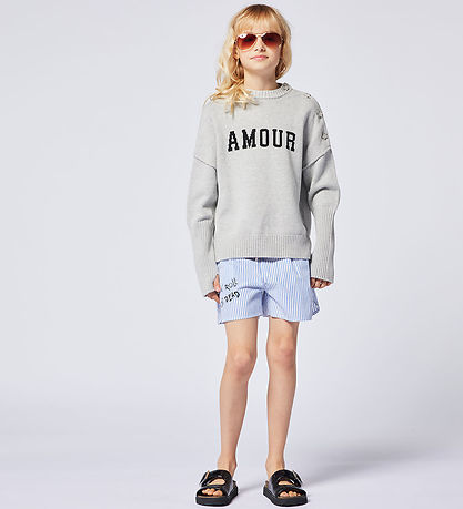 Zadig & Voltaire Shorts - Nicky - Electric Blue/White stripes