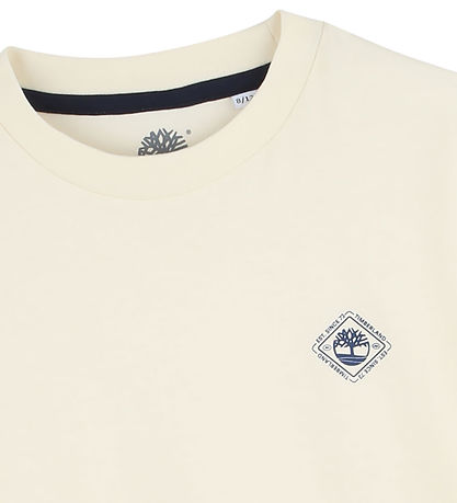 Timberland Stuttermabolur - Cream