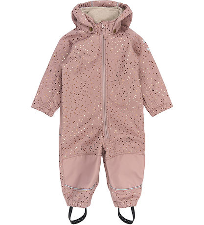 Mikk-Line Softshell Suit w. Fleece - Recycled - Twilight Mauve M