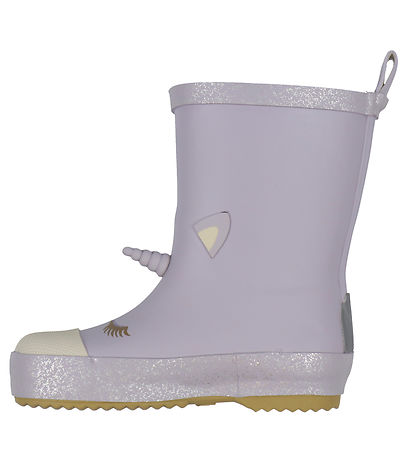 Mikk-Line Rubber Boots - 3D Unicorn - Lavender Aura