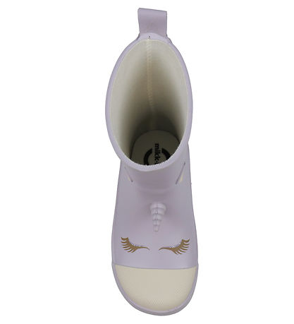 Mikk-Line Rubber Boots - 3D Unicorn - Lavender Aura