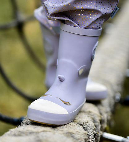 Mikk-Line Rubber Boots - 3D Unicorn - Lavender Aura