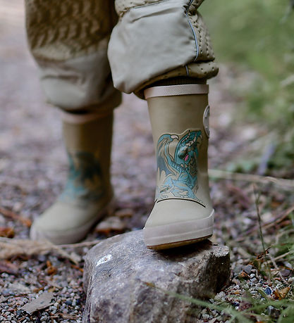 Mikk-Line Rubber Boots - 3D Patch - Kelp