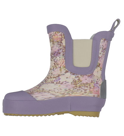 Mikk-Line Rubber Boots - Card AOP - Dusk