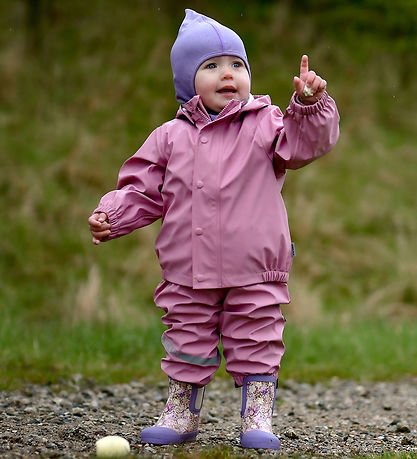 Mikk-Line Rubber Boots - Card AOP - Dusk