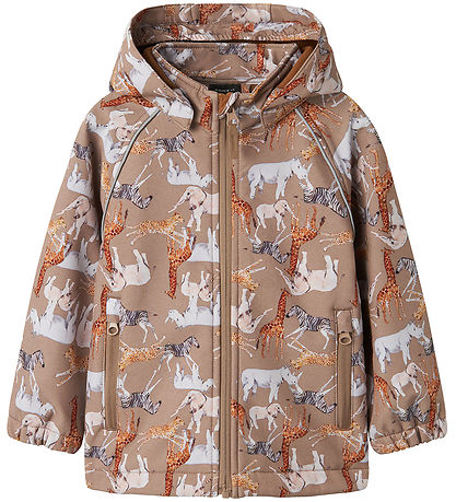 Name It Softshell Jacket w. Fleece - NmnAlfa08 - Mountain Trail/