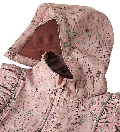 Name It Softshelloverall m. Fleece - NmfAlfa08 - Pale Mauve/Flow
