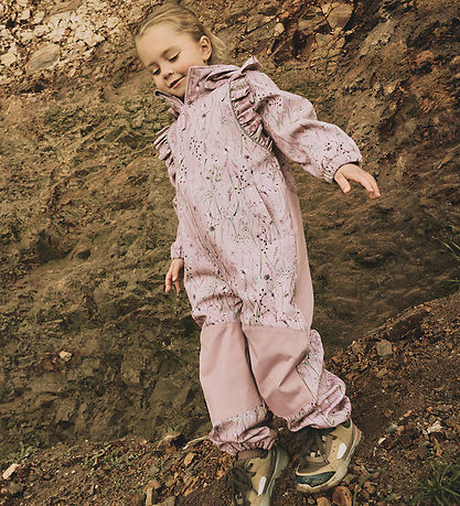 Name It Softshelloverall m. Fleece - NmfAlfa08 - Pale Mauve/Flow