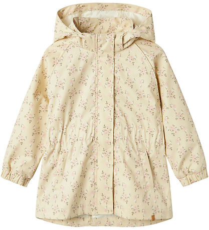 Lil' Atelier Lightweight Jacket - NmfGerda - Bleached Sand w. Fl