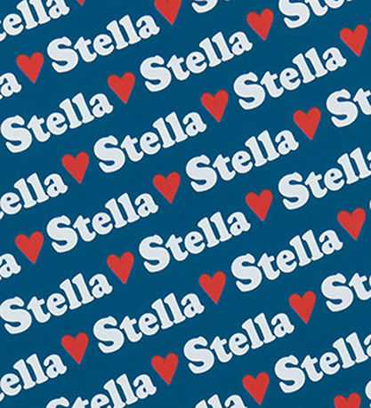 Stella McCartney Kids Badeanzug - UV50+ - Blau m. Weiß/Rot