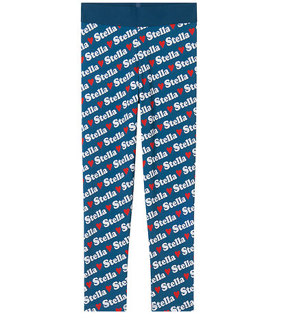 Stella McCartney Kids Leggings - Blau m. Weiß/Rot
