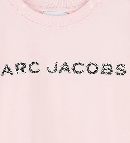 Little Marc Jacobs Stuttermabolur - Bleikt M. Svart/Rhinestone