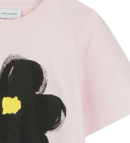 Little Marc Jacobs Stuttermabolur - Bleikt/Svart M. Blóm