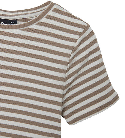 LMTD Stuttermabolur - NlfDallas - Rib - Mocha Marengs/White REND