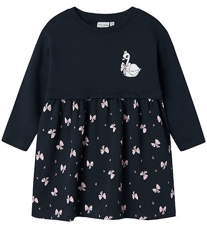 Robe en Molleton Name It - NmfValona - Cygne - Dark Saphir