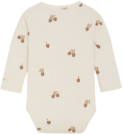 Fixoni Wrap Bodysuit l/s - Rib - Eggnog