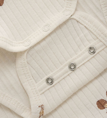 Fixoni Wrap Bodysuit l/s - Rib - Eggnog