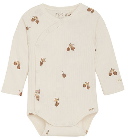 Fixoni Wrap Bodysuit l/s - Rib - Eggnog