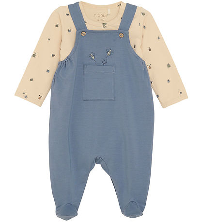 Fixoni Romper w. Bodysuit l/s - Flint Stone