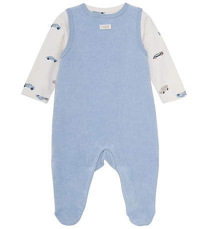 Fixoni Sparkdräkt m. Body l/ä - Velour - Blue Dimma