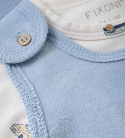 Fixoni Sparkdräkt m. Body l/ä - Velour - Blue Dimma