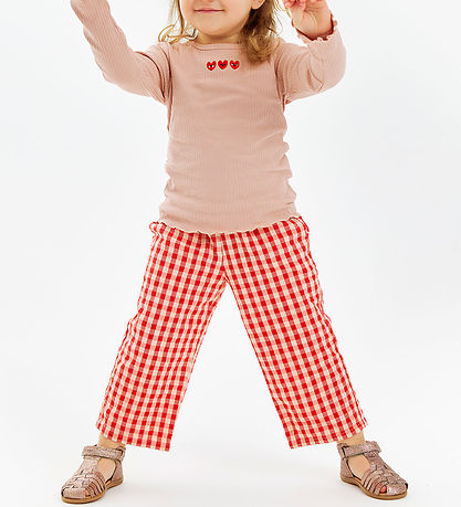 The New Siblings Trousers - TnstNelly Loose - Poppy Red Check
