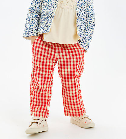 The New Siblings Trousers - TnstNelly Loose - Poppy Red Check