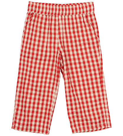 The New Siblings Trousers - TnstNelly Loose - Poppy Red Check